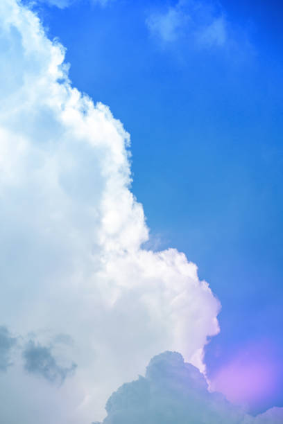 istock blue and purple sky with white clouds for background with copy space 967288652