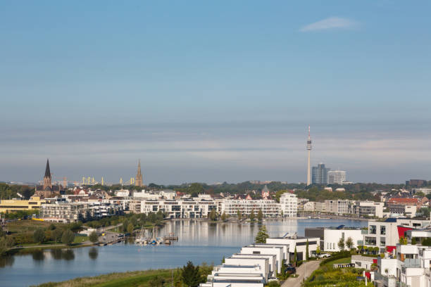 istock view over lake Phoenix and skyline of Dortmund, Germany 967296624
