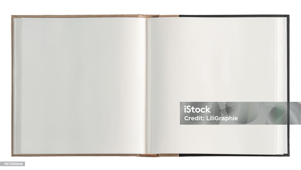 Open book isolated white background Open book open isolated on white background. Paper pages Photo Album Stock Photo