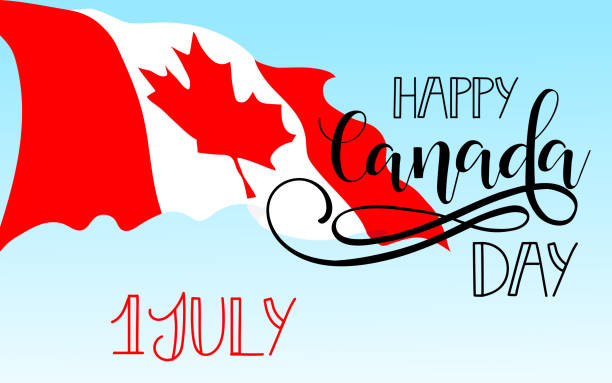 istock Happy Canada Day poster. 1st july. Vector illustration greeting card 967315346