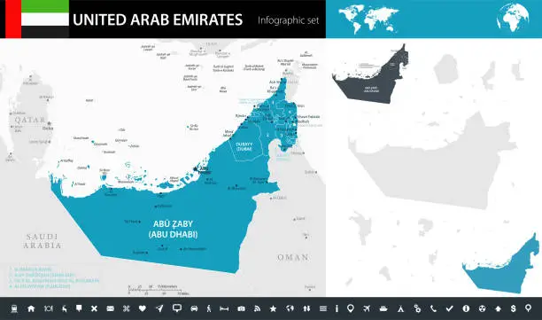 Vector illustration of 09 - United Arab Emirates - Murena Infographic Short 10