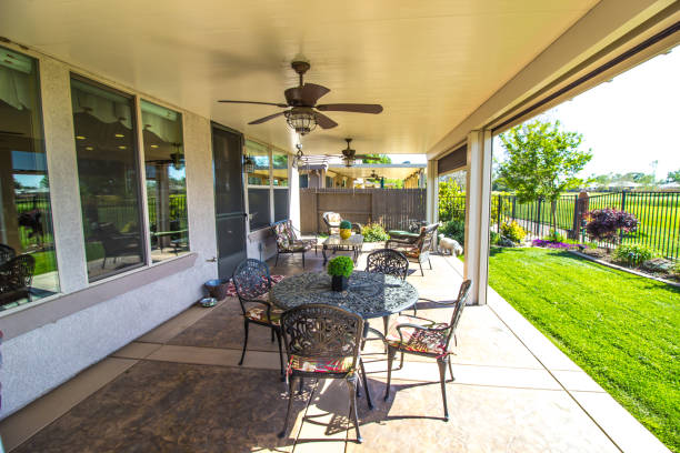istock Outside Patio Of Modern Home 967318560