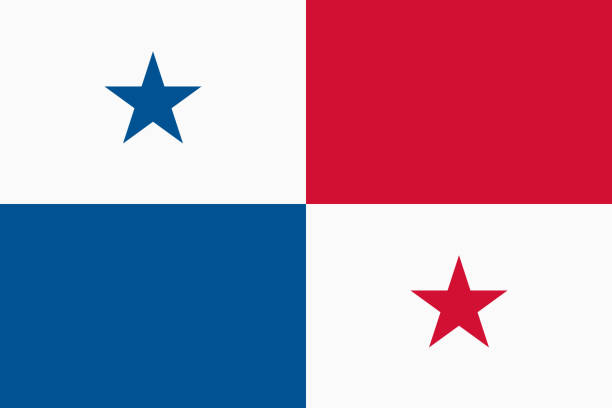 ilustrações, clipart, desenhos animados e ícones de vector bandeira do panamá. proporção de 2:3. bandeira nacional do panamá. - central europe illustrations