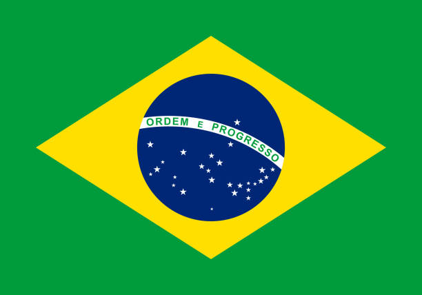 ilustrações, clipart, desenhos animados e ícones de vector bandeira do brasil. proporção 07:10. bandeira nacional brasileira. - brazil