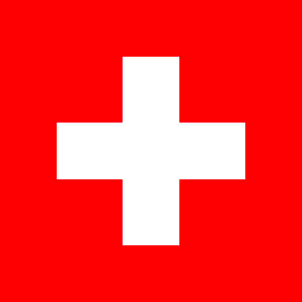 ilustrações, clipart, desenhos animados e ícones de vector bandeira da suíça. proporção de 1:1. bandeira nacional suíça. - swiss confederation