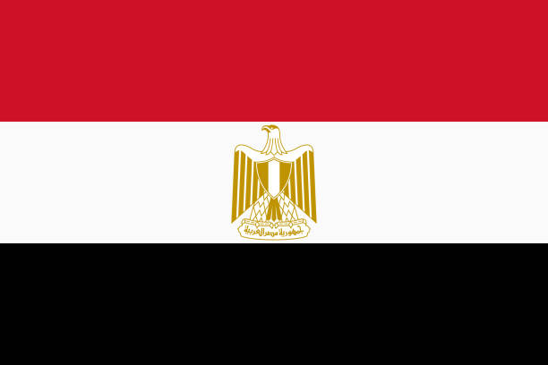 istock Vector flag of Egypt. Proportion 2:3. Egyptian national tricolor flag. Tricolor. 967321136