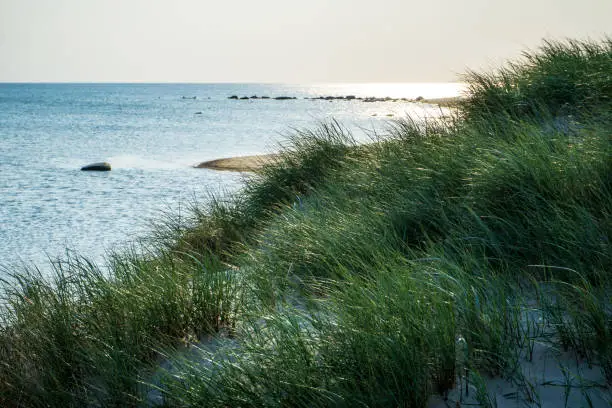 Bornholm beach, Denmark, on a evening in summer