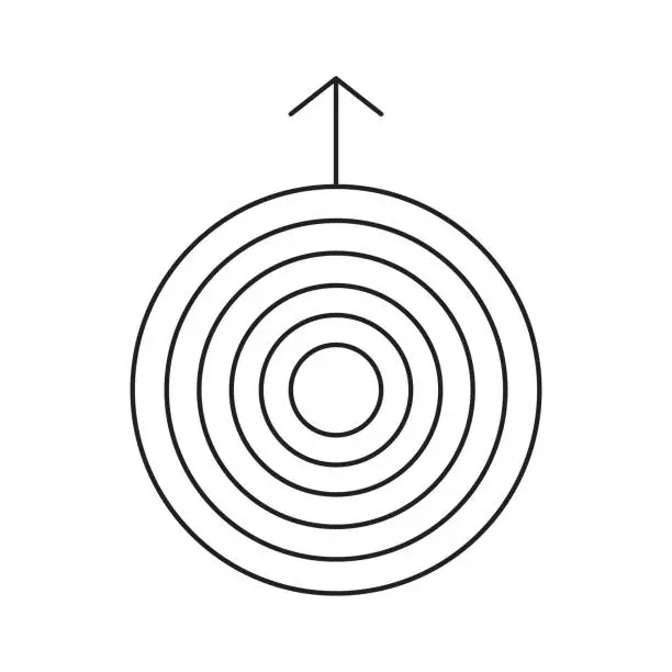 Vector illustration of uranus line icon