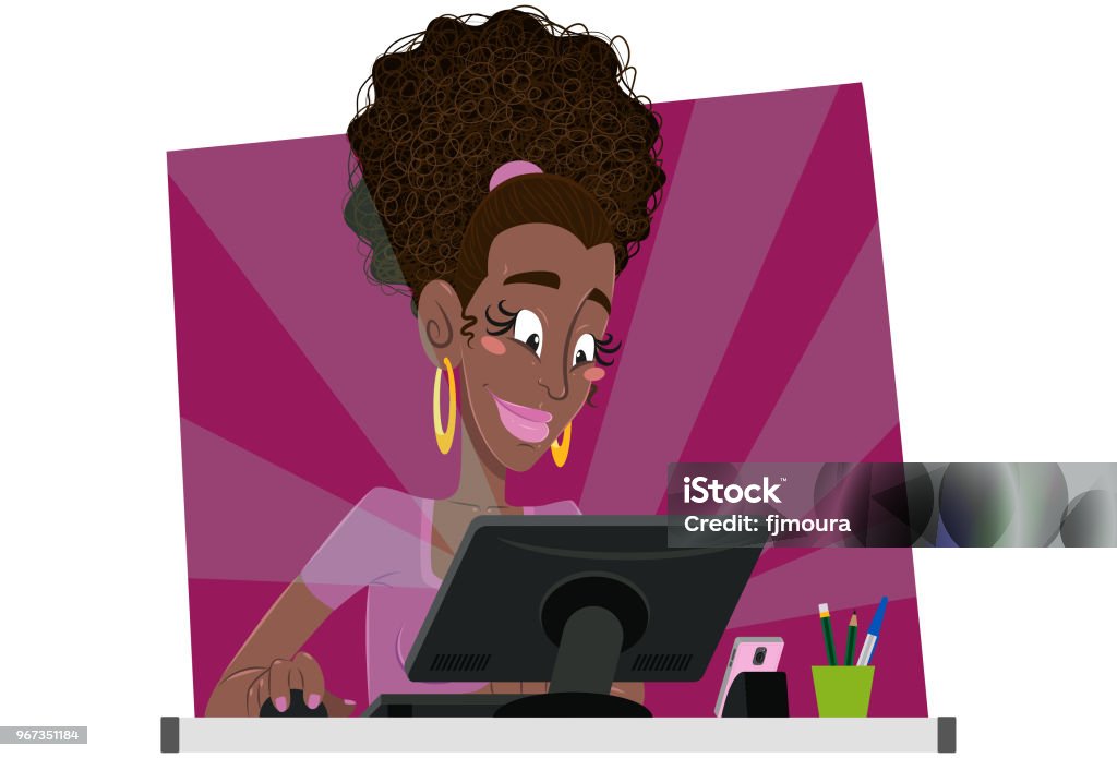 Using Internet Using Computer Clip Art Using Internet On Computer Stock Illustration - Download Image Now ...