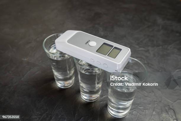 Device For Measuring The Degree Of Intoxication Stock Photo - Download Image Now - Alcohol - Drink, Analyzing, Authority