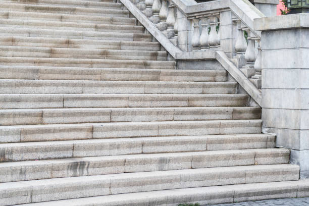 Outdoor stone staircase