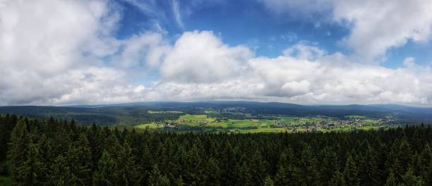 istock scenic panorama view of natural landscape under a cloudy sky 967363228