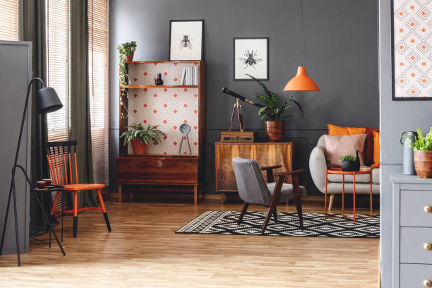 istock Living room interior with posters 967374542