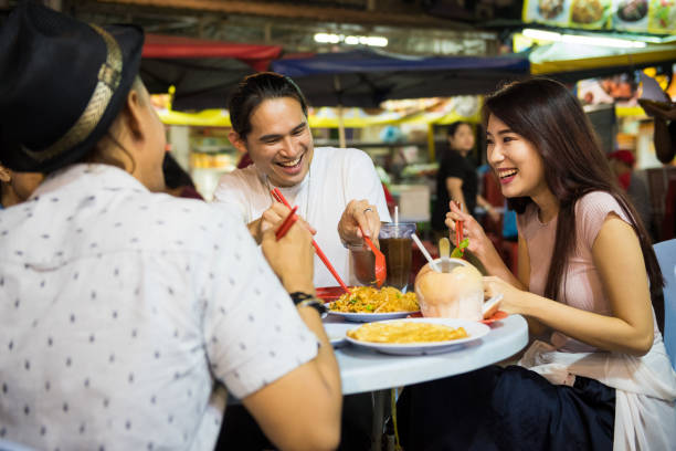 istock Friends enjoying a local night market 967377520