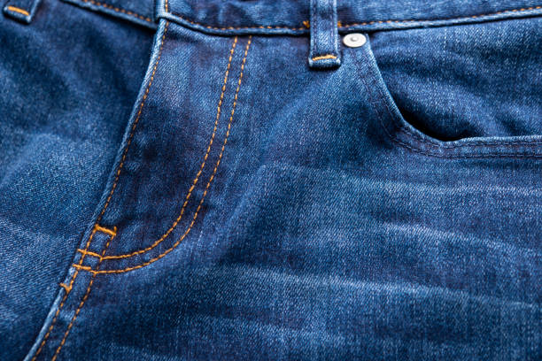 istock Texture of blue denim fabric 967431970