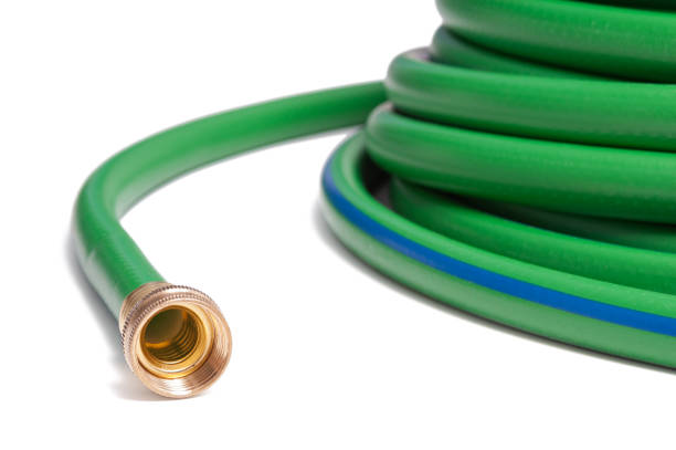 Garden hose with a kink preventing water flow