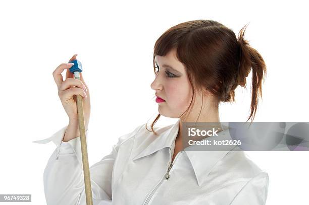 Nice Girl With Cue Stock Photo - Download Image Now - Activity, Adolescence, Adult