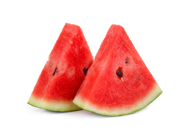 istock two sliced fresh watermelon isolated on white background 967494860