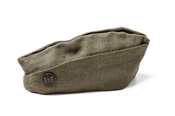 винтаж армия служба cap - soldier hat стоковые фото и изображения