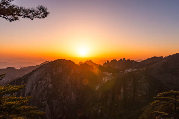 istock Sunrise in Huangshan mountains 967501994
