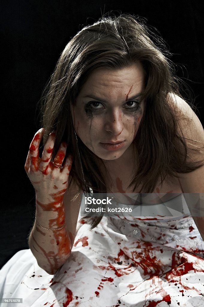 woman in blood  Adult Stock Photo