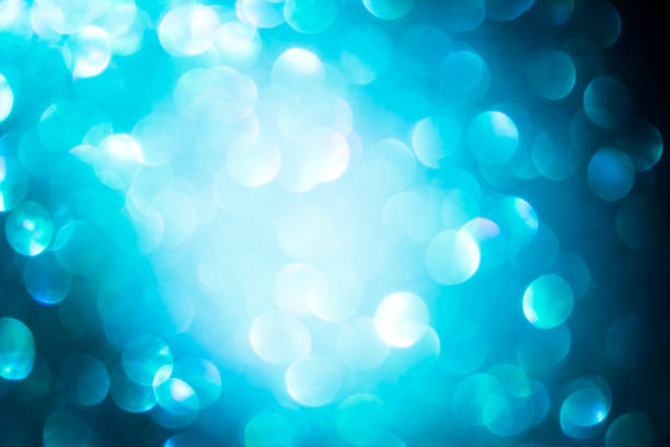 istock blue blur abstract background. bokeh Christmas blurred beautiful shiny Christmas lights. 967529686
