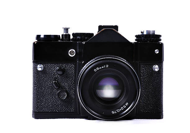 istock Old, retro, vintage  camera isolated on white 96753189