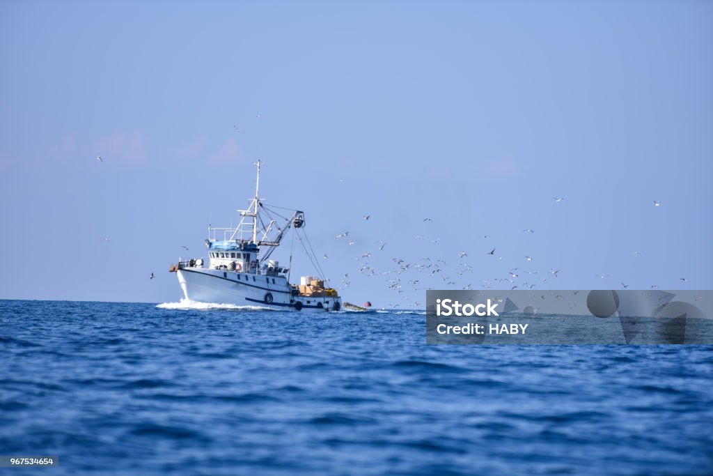 Fishing ship Copy Space Stock Photo