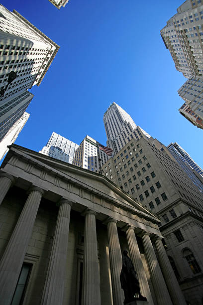 istock classical New York - Wall street,  skyscrapers in Manhattan 96755083