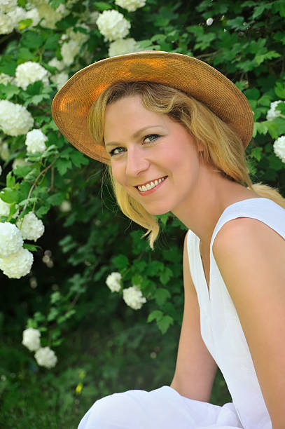 istock Young woman in garden 96756997