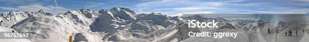 Val Thorens Panorama Stock Photo - Download Image Now - Meribel, Large, Mountain Range