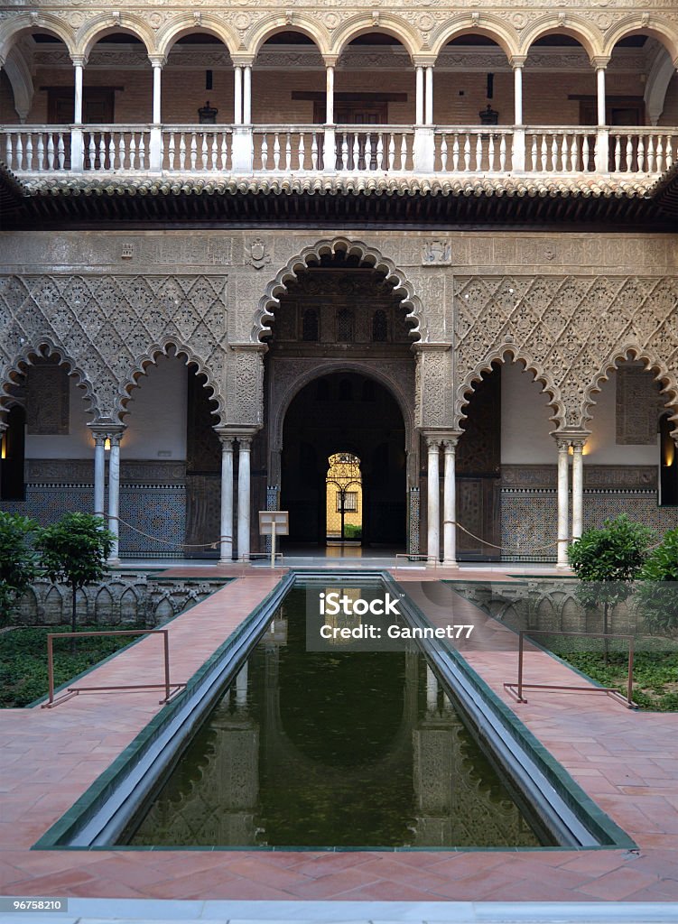 Pátio do Palácio Alcázar, Sevilha - Royalty-free Andaluzia Foto de stock