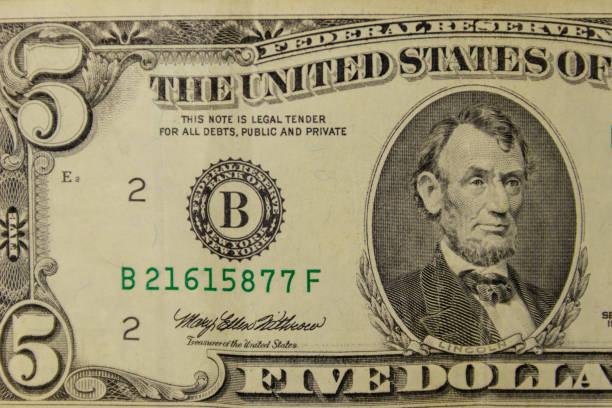 istock Macro shot of the five dollars banknote 967584174