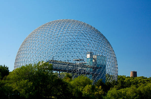 volta geodetica building - dome montreal geodesic dome built structure foto e immagini stock