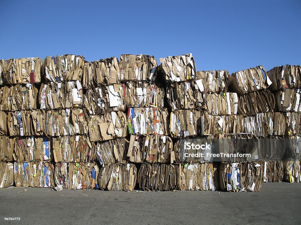 Cardboard, and tons of it  Recycling Stock Photo
