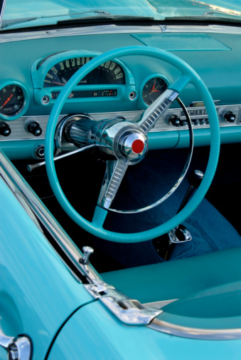 Classic american car interior