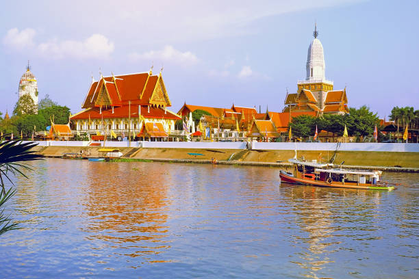 istock Phutthaisawan temple at day time with reflection on river Ayudthaya 967669596