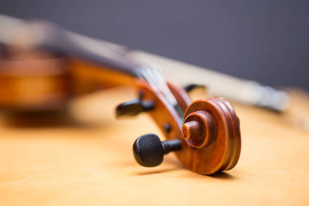 istock Violin instrument on the table. Close up. 967692694