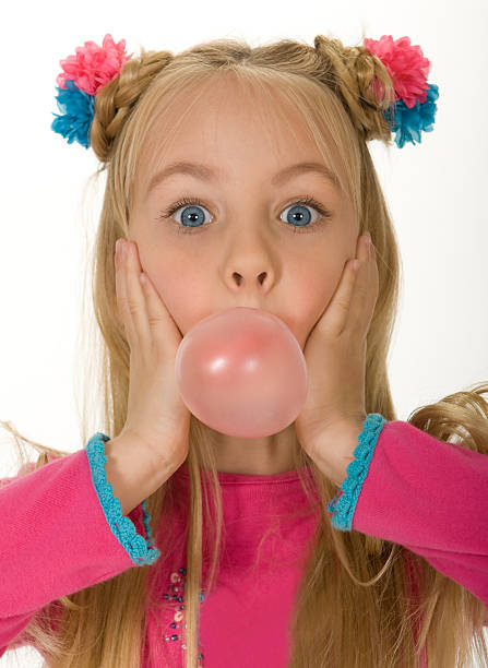 Bubble Gum Girls stock photo