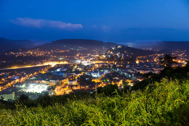 istock Sighisoara medieval town. night cityscape 967720820