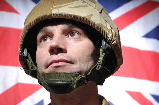 Patriótica estadounidense British Soldier photo
