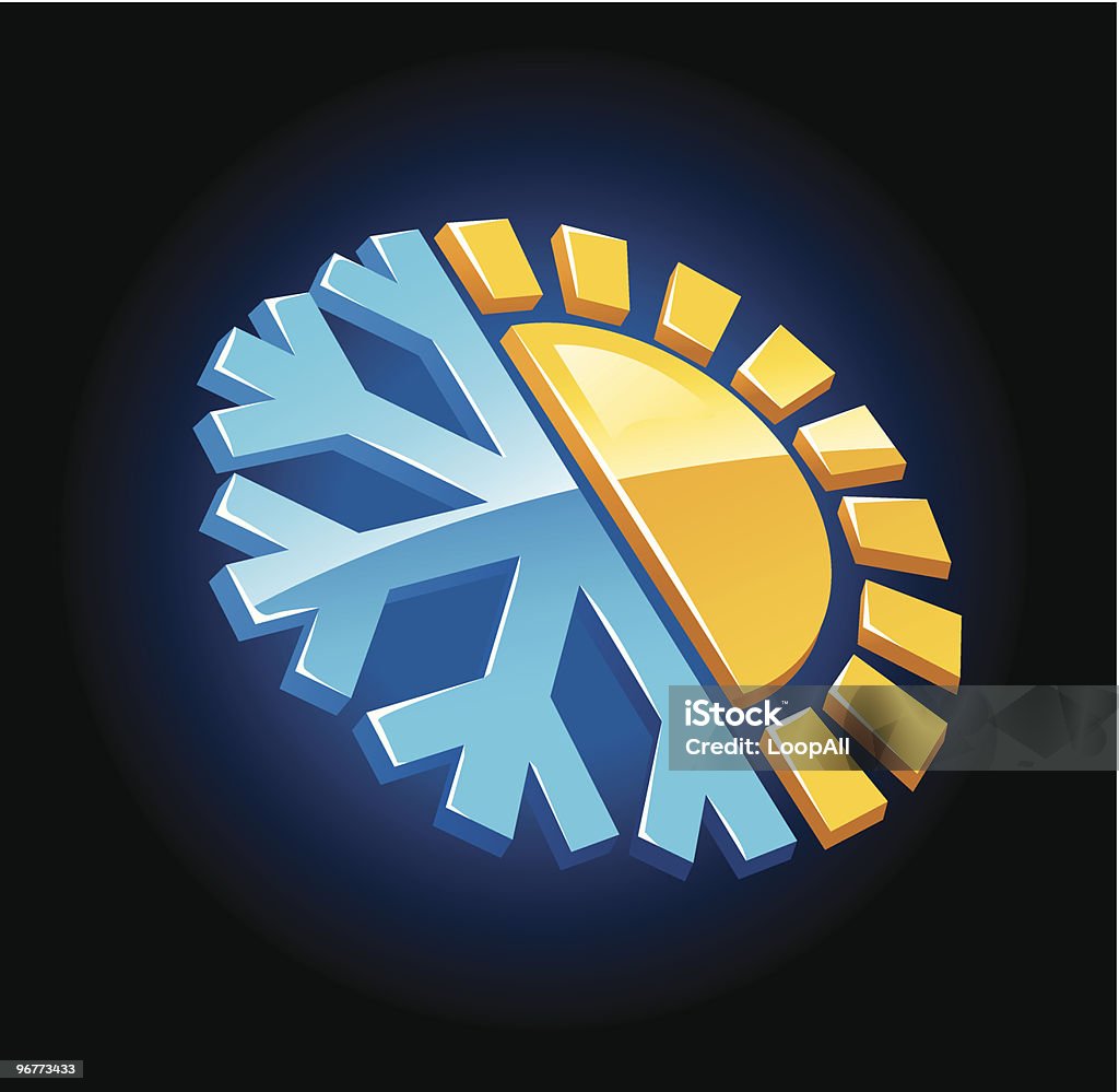 Símbolo de temperatura - Vetor de Amarelo royalty-free