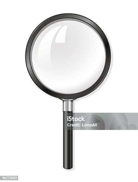 Vector Magnifying Glass Tool Stock Illustration - Download Image Now - Black Color, Color Image, Cut Out