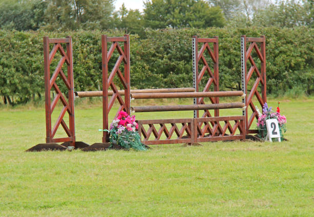 istock Wooden Horse Jump. 967736328