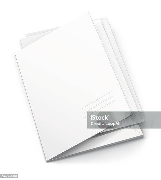 Blanc Dossier Avec Blank Titular Couverture Vecteurs libres de droits et plus d'images vectorielles de Blanc - Blanc, Brochure, Document