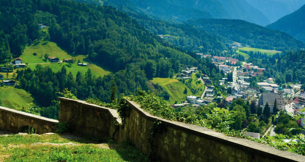 istock Stone fenced pathway in Alps 967747474