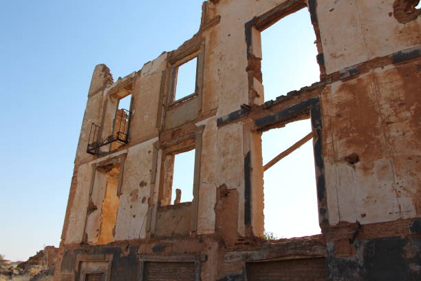 istock Facade in ruins in ghost town of Belchite (Zaragoza, Spain) 967751962