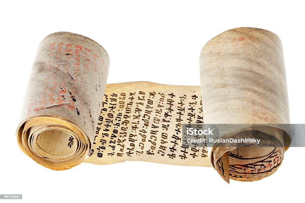Amarico Manoscritto - Foto stock royalty-free di Papiro - Carta