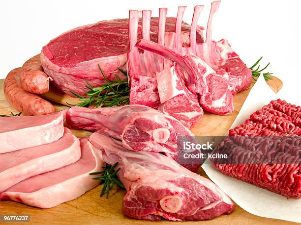 Meat Stock Photo - Download Image Now - Color Image, Cut Out, Cutting Board