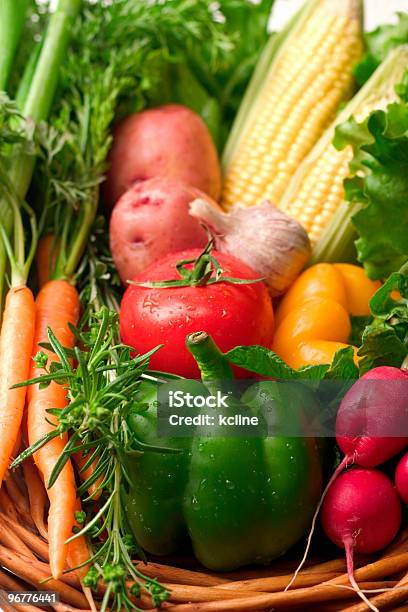 Basket Of Freshness Stock Photo - Download Image Now - Basket, Bell Pepper, Bunch